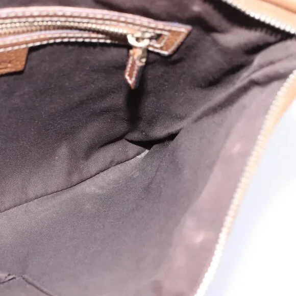 GUCCI GG Canvas Shoulder Bag Beige Gold 120893 Auth BA5739 - Picture 11 of 16